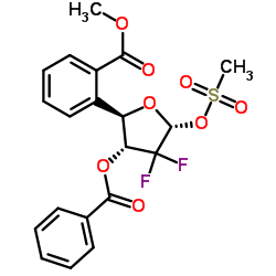 alpha-2-脱氧-2,2-二氟-D-呋喃核糖基-3,5-二苯甲酰基-1-甲磺酸酯