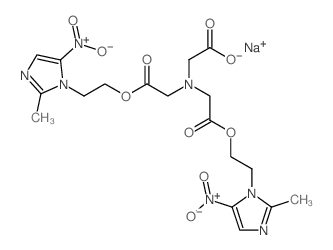 Sodium 2-(bis(2-(2-(2-methyl-5-nitro-1H-imidazol-1-yl)ethoxy)-2-oxoethyl)amino)acetate