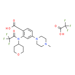 4-(4-甲基-1-哌嗪基)-2-[(4-四氢吡喃基)(2,2,2-三氟乙酰基)氨基]苯甲酸三氟乙酸盐