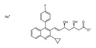 sodium (3R,5S,6E)-7-[2-cyclopropyl-4-(4-fluorophenyl)quinolin-3-yl]-3,5-dihydroxyhept-6-enoate